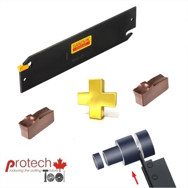 Lama 3 Mm Corte Tronzado Sandvik 151 2 25-30 + 2 Insertos - Protech Tool