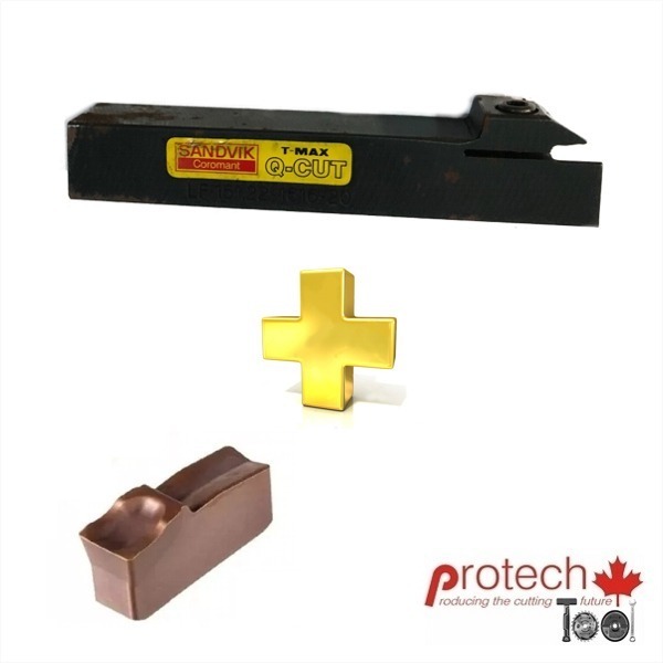 Porta 3mm Corte Tronzado Sandvik Lf151.22 25x25 + 1 Inserto - Protech Tool