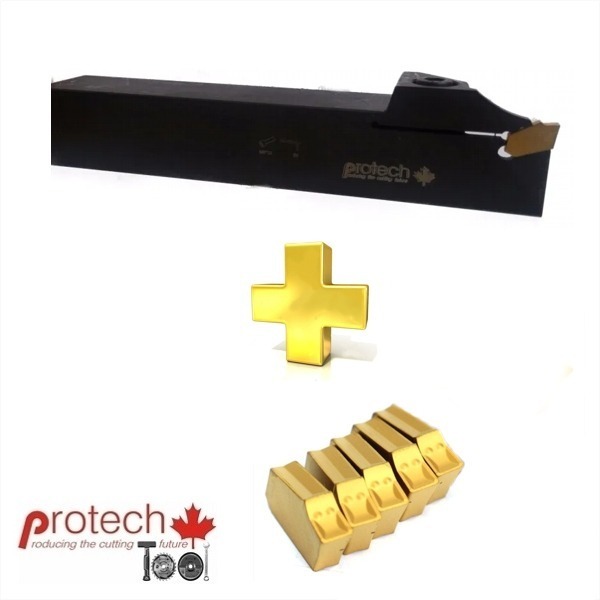 Porta Inserto Tronzado / Ranurado L 2020 + 5 Insertos Sp 300 - Protech Tool